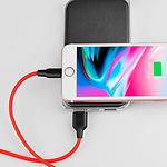 Фото Кабель HOCO X21 Plus Black-Red (6931474713797) USB/Lightning, 2м, 2.4A, silicone #1
