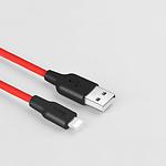 Фото Кабель HOCO X21 Plus Black-Red (6931474713797) USB/Lightning, 2м, 2.4A, silicone #3