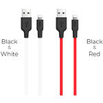 Фото Кабель HOCO X21 Plus Black-Red (6931474713797) USB/Lightning, 2м, 2.4A, silicone #4