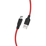 Фото Кабель HOCO X21 Plus Black-Red (6931474713841) USB/Micro-USB, 2м, 2.4A, silicone