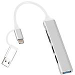 Изображение Концентратор HUB USB 3.1 Dynamode DM-UH-518 Silver, USB-A/C -> USB3.0 + 2* USB2.0 +SD/MicroSD Фото Концентратор HUB USB 3.1 Dynamode DM-UH-518 Silver, USB-A/C -> USB3.0 + 2* USB2.0 +SD/MicroSD
