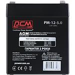 Аккумулятор для ИБП Powercom PM-12-5.0, AGM 12В 5Ач - фото