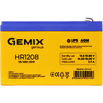 Изображение Аккумулятор к UPS 12В 8Ач Gemix HR1208, AGM Фото Аккумулятор к UPS 12В 8Ач Gemix HR1208, AGM