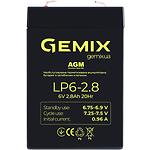 Аккумулятор для ИБП Gemix LP6-2.8, AGM 6В 2.8Ач - фото