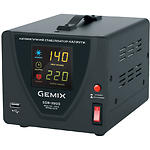 Изображение Стабилизатор Gemix SDR-2000, 1400Вт, два вольтметра, 2 евророзетки, USB Фото Стабилизатор Gemix SDR-2000, 1400Вт, два вольтметра, 2 евророзетки, USB
