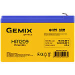 Изображение Аккумулятор к UPS 12В 9Ач Gemix HR1209, AGM Фото Аккумулятор к UPS 12В 9Ач Gemix HR1209, AGM