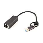 Фото Адаптер Cablexpert A-USB3AC-LAN-01 USB Type-A/Type-C -> LAN RJ-45 10/100/1000Mb/s
