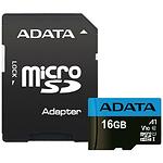 Фото microSD HC 16Gb A-DATA Premier UHS-I A1 Class10 (с переходником SD, AUSDH16GUICL10A1-RA1) R-85Mb/s