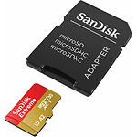 Изображение microSD XC 256 GB SanDisk Extreme C10 UHS-I U3 V30 (SDSQXAV-256G-GN6MA) с SD переходником, R160/W90 #1 Фото microSD XC 256 GB SanDisk Extreme C10 UHS-I U3 V30 (SDSQXAV-256G-GN6MA) с SD переходником, R160/W90 #1