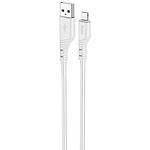 Фото Кабель HOCO X97 Gray (6931474799814) USB/Lightning, 1м, 2.4A, silicone+ABS+alum