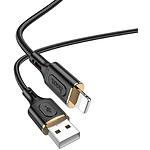 Фото Кабель HOCO X95 Black (6931474794383) USB/Lightning, 1м, 2.4A, ABS + nylon + alum #1