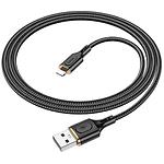 Фото Кабель HOCO X95 Black (6931474794383) USB/Lightning, 1м, 2.4A, ABS + nylon + alum #2