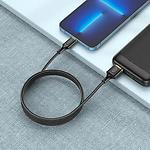 Фото Кабель HOCO X95 Black (6931474794383) USB/Lightning, 1м, 2.4A, ABS + nylon + alum #3