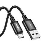 Фото Кабель HOCO X91 Black (6931474788719) USB/Micro-USB, 3м, 2.4A, nylon+TPE+aluminium #2