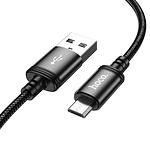 Фото Кабель HOCO X91 Black (6931474788719) USB/Micro-USB, 3м, 2.4A, nylon+TPE+aluminium #3
