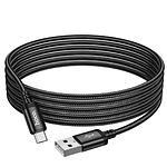Фото Кабель HOCO X91 Black (6931474788719) USB/Micro-USB, 3м, 2.4A, nylon+TPE+aluminium #5