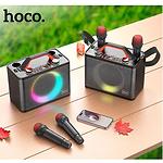 Изображение HOCO BS57 Jenny Black (6931474794666) портативная колонка 25W, 4.8Ah аккум, BT, FM, 2 wifi микрофона #5 Фото HOCO BS57 Jenny Black (6931474794666) портативная колонка 25W, 4.8Ah аккум, BT, FM, 2 wifi микрофона #5
