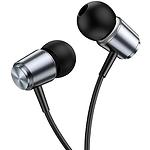 Фото HOCO M108 Spring Metal Gray (6931474797575) наушники вкладыши с микрофоном #1