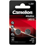 Батарейка CAMELION AG13-BP2 Electronics Alkaline 0%Hg (4260216454615) 2шт/blister - фото