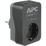 Фильтр APC Essential SurgeArrest Black 1 евровилка-евророзетка, 2* USB-A 2.4A - фото