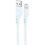 Фото Кабель HOCO X97 Blue (6931474799845) USB/Micro-USB, 1м, 2.4A, 20W, silicone+ABS+alum