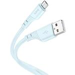 Фото Кабель HOCO X97 Blue (6931474799845) USB/Micro-USB, 1м, 2.4A, 20W, silicone+ABS+alum #1
