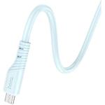 Фото Кабель HOCO X97 Blue (6931474799845) USB/Micro-USB, 1м, 2.4A, 20W, silicone+ABS+alum #2
