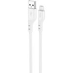 Фото Кабель HOCO X97 White (6931474799838) USB/Micro-USB, 1м, 2.4A, 20W, silicone+ABS+alum