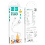 Фото Кабель HOCO X97 White (6931474799838) USB/Micro-USB, 1м, 2.4A, 20W, silicone+ABS+alum #3