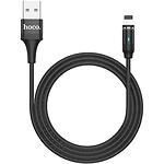 Фото Кабель HOCO U76 Black (6931474716705) USB/Lightning, 1.2м, 2A, TPE+nylon, magnetic #1