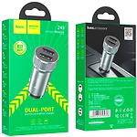 Изображение Автомобильное ЗУ Hoco Z49 Gray (6931474795618) 2*USB-A,12W #4 Фото Автомобильное ЗУ Hoco Z49 Gray (6931474795618) 2*USB-A,12W #4