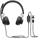 Изображение Logitech Zone Wired Graphite (981-000870) USB-A/USB-C наушники с микрофоном Фото Logitech Zone Wired Graphite (981-000870) USB-A/USB-C наушники с микрофоном