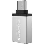 Переходник BOROFONE BV3 Type-C male на USB-A 3.0 female, OTG - фото