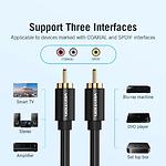 Изображение Кабель Vention (VAB-R09-B100) 1м, Black Metal, Coaxial Digital Audio Cable, RCA/RCA тюльпан #5 Фото Кабель Vention (VAB-R09-B100) 1м, Black Metal, Coaxial Digital Audio Cable, RCA/RCA тюльпан #5