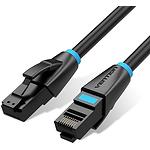 Фото Кабель patch cord 15м UTP Black Vention Flat (IBJBN), Cat.6