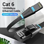 Фото Кабель patch cord 15м UTP Black Vention Flat (IBJBN), Cat.6 #1