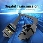 Фото Кабель patch cord 15м UTP Black Vention Flat (IBJBN), Cat.6 #2