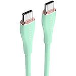 Кабель Vention (TAWGF) 1м, Type-C/Type-C, 5A PD 100W QC Charging, Light Green Silicone - фото