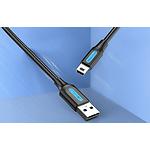 Фото Кабель Vention (COMBF) 1м, black, USB 2.0 AM/mini-B USB, PVC #1
