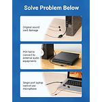 Фото Sound Card Vention (CDZB0) Black 0.15м, USB-A, 3.5mm female Audio 2.0, OMTP-CTIA #2