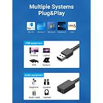 Фото Sound Card Vention (CDZB0) Black 0.15м, USB-A, 3.5mm female Audio 2.0, OMTP-CTIA #3