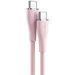 Кабель Vention (TAWPF) 1м, Type-C/Type-C, 5A PD 100W QC Charging, Pink Silicone - фото