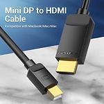 Фото Кабель Vention (HAHBG) 1.5м, Black, 4K Mini DisplayPort to HDMI #2