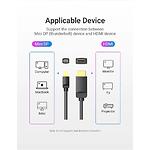 Фото Кабель Vention (HAHBG) 1.5м, Black, 4K Mini DisplayPort to HDMI #3
