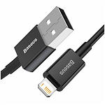 Изображение Кабель Baseus CALYS-C01 Superior USB-A/Lightning 2м Black 2.4A Фото Кабель Baseus CALYS-C01 Superior USB-A/Lightning 2м Black 2.4A