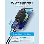 Изображение Сетевое ЗУ Vention (FBBB0-EU) USB-A + USB-C, 3A, PD20W+QC3.0, Black #2 Фото Сетевое ЗУ Vention (FBBB0-EU) USB-A + USB-C, 3A, PD20W+QC3.0, Black #2