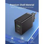 Изображение Сетевое ЗУ Vention (FBBB0-EU) USB-A + USB-C, 3A, PD20W+QC3.0, Black #4 Фото Сетевое ЗУ Vention (FBBB0-EU) USB-A + USB-C, 3A, PD20W+QC3.0, Black #4