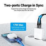 Изображение Сетевое ЗУ Vention (FBBW0-EU) USB-A + USB-C, 3A, PD20W+QC3.0, White #4 Фото Сетевое ЗУ Vention (FBBW0-EU) USB-A + USB-C, 3A, PD20W+QC3.0, White #4