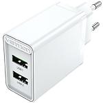 Изображение Сетевое ЗУ Vention (FBAW0-EU) 2 * USB-A, 3.5A, PD18W+QC3.0, White Фото Сетевое ЗУ Vention (FBAW0-EU) 2 * USB-A, 3.5A, PD18W+QC3.0, White