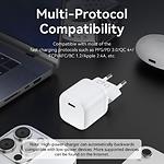 Изображение Сетевое ЗУ Vention (FAKW0-EU) 1* USB-C, GaN, 3A, PD 30W, QC, White #7 Фото Сетевое ЗУ Vention (FAKW0-EU) 1* USB-C, GaN, 3A, PD 30W, QC, White #7
